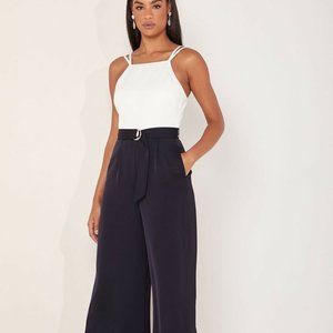 Ted Baker Arala Double Strap Wide Leg Jumpsuit  US 8 NWT